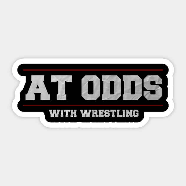 At Odds Allin T-Shirt Sticker by LongboxHeroes